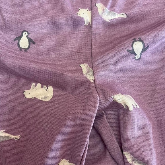 Carter's Gray and Lavender Penguin Pajama Set - Picture 5 of 7